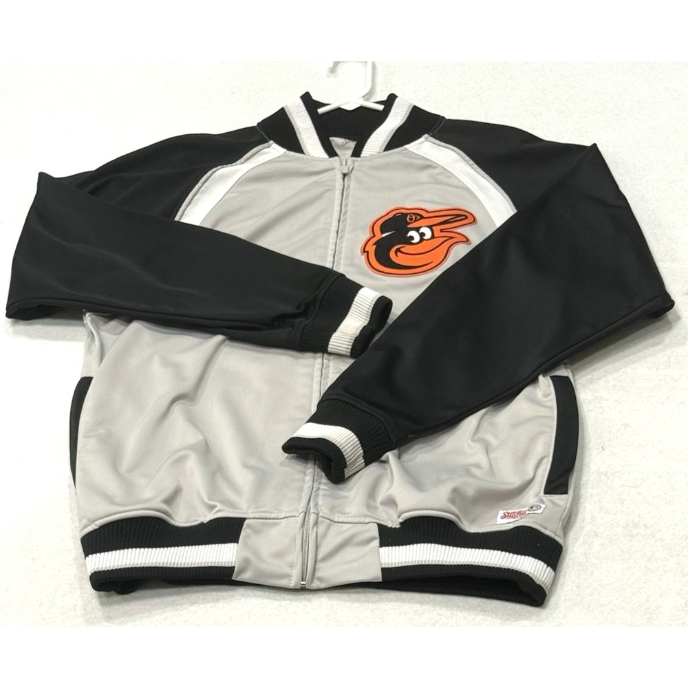 Baltimore Orioles Stitches full zip gray and black Jacket size L
